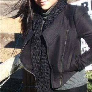 Black BCBG motorcycle jacket